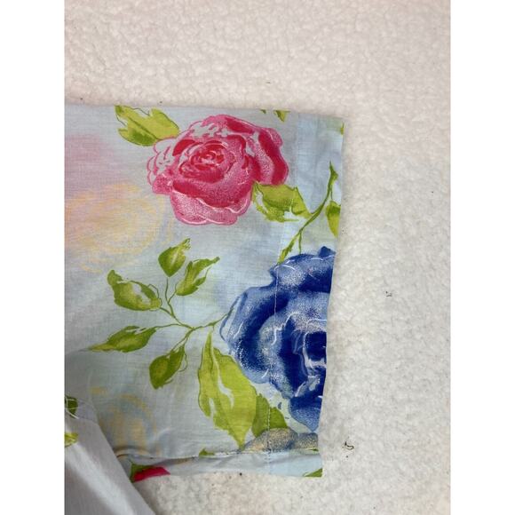 Bobbie Brooks Woman‎ 100% Cotton Short Sleeve Button Up Shirt Blue Floral 22-24W - Picture 7 of 16